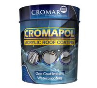 CROMAR Cromapol Acrylic Roof Coating Black - Fibre Reinforced Liquid Acrylic Waterproofing Solution | 20 KG