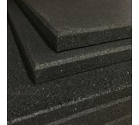 (Black, 20mm) Heavy Duty Rubber Gym Mats - Non-Slip - 1m x 1m