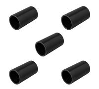 Black 20mm PVC Conduit Couplers - Straight Push-Fit Joiners with 20mm Inner Diameter for Electrical Conduit Pipes (Pack of 5)