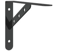 (black, 23.5 x 2.5 x 15.5 cm) vidaXL Shelf Brackets Wall Mounted Shelf Support 4 pcs Silver Stainless Steel