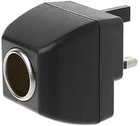 Black 240V Mains Plug to 12V DC Cigarette Lighter Socket Car Van Charger Power Adapter, Car Cigarette Lighter Interior Fittings