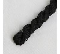 (black) 24M DIY Rope Nylon Cord Thread Chinese Knot Macrame Bracelet Braid String Knit Bead For DIY Necklace