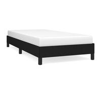 vidaXL Bed Frame Black 90X190 Cm 3Ft Single Fabric, Black