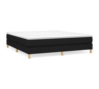 vidaXL Box Spring Bed Frame Black 180x200 cm 6FT Super King Fabric, Black