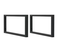 (black, 25 x 55 cm/ Rectangular) vidaXL Shelf Brackets for Washbasin Shelf Support Shelving Bracket 2 pcs Steel