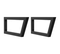 (black, 25 x 60 cm/ Trapezium) vidaXL Shelf Brackets for Washbasin Shelf Support Shelving Bracket 2 pcs Steel