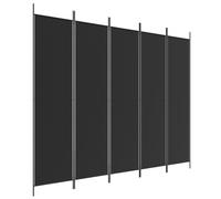 (Black, 250 x 200 cm) vidaXL Room Divider Fabric Privacy Screen Paravent Multi Colours Multi Sizes