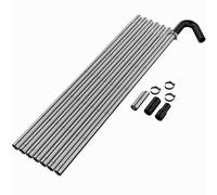 Black 25ft 7.5m High Reach Gutter Vacuum Pole Kit Long Reach Gutter Cleaning System Drain Pipe Cleaning Wet Dry Vacuum Compatible