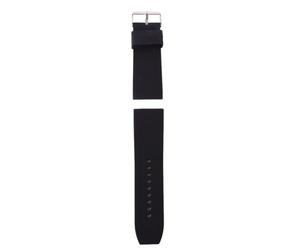 (black, 26mm) 16/18/20/22/24/26/28mm Wrist Strap Butterfly Pattern Stainless Steel Clasp Buckle+ Leather For Unisex