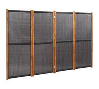 Vidaxl 4-Panel Room Divider Black 280X180 Cm Room Dividers