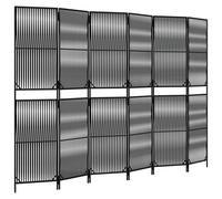 (black, 294 x 200 cm) vidaXL Room Divider Outdoor Privacy Screen Foldable Balcony Screen Poly Rattan