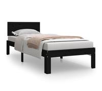 (black, 2ft6 small single) vidaXL Bed Frame Bedroom Bed Base Bedstead Mattress Foundation Solid Wood