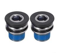 Black 2Pairs M15 Steel Crank Arm Bolts for ISIS Axle, 15mm Thread 22mm Length, Compatible with for bosch ES25 E-Bike Drive Shaft(2PCS)
