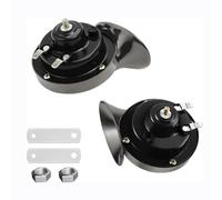 Black,2PCS 300DB Super Loud Train Horns, 12V Waterproof Air Horns Replacement Kit, Car, Motorcycle, Truck, Bike, Boat Car Air Electric Snail Double Horn, Automotive