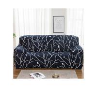 (Black, 2Seater) Cover Sofa 1234seat Elastic Flower Leaf Allinclusive Protective Minimalist