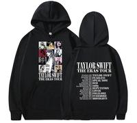 (Black, 2XL) Taylor Swift The Eras Tour Hoodies Womens Mens Unisex Hooded Sweatshirt Pullover Tops Casual Blouses Gifts