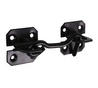 Black 3"/75mm Black Cabin Hook - Heavy Duty Steel Latch/Catch