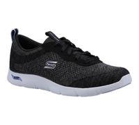 (Black, 3 (Adults')) Skechers Arch Fit Refine Polyester Women's Black/White Trainers
