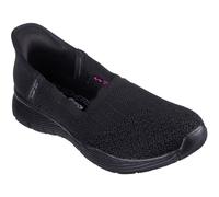 Skechers Women's Seager Believe It Slip-in Trainers, Black Knit, 3 UK