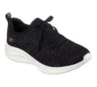 (Black, 3 (Adults')) Skechers Ultra Flex 3.0 - Let's Dance Textile Women's Black/Rose Gold Trainers