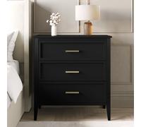 Black 3 Drawer Chest of Drawers - Delilah