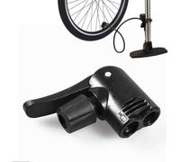 Black 3 in 1 Dual Head Air Pump Adapter Valve for Bicycle Tyre Tube - Bike Cycle Replacement Parts, Tires and Tubes