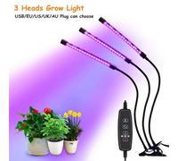 (black, 3 Light for USE) Full Spectrum LED Phytolamp with USB Timer Table Lamp for Growing Plants Vegetables Flowers Seedlings 10W 20W 30W 40W