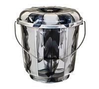 Black 3 LTR Small Tie Dye Design Plastic Reusable Bucket with Lid
