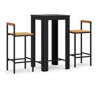 Garden Bar Set Bar Table and Chair Poly Rattan and Solid Wood Acacia vidaXL