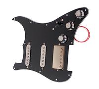 Black 3-ply Prewired Electric Guitar Pickguard Ssh03 Guard Plate | Copper and Plastic, 2 Single-coil Plus One Humbucker Layout, 1 Volume 2 Tone 5-way