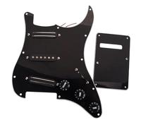 Black 3-Ply SSS Dual Rail Pickups Loaded Prewired Guitar Pickguards