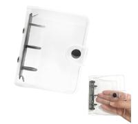 Black 3-Ring Clear Soft PVC Binder Notebook - Transparent Shell Loose Leaf Notebook for Journals, Photo Albums and Stationery Supplies, Great for Organizing Storing, Daily Use and More