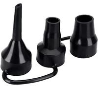Black 3 Sizes Air Pump Replacement Nozzles, Plastic Pump Nozzles, Inflatable Pump Nozzles Head, Air Pump Inflator Adaptor Accessory for Partial Air Bed