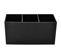 Black 3 Slot Makeup Brush Organiser - Cosmetic Display Holder for Brushes, Eyeliners, Lipstick, Lip Gloss