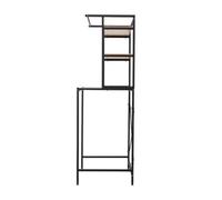 Black 3 Tier Over Toilet Storage Rack Bathroom Laundry Washing Machine Shelf Organizer