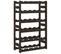 Vidaxl Wine Rack For 30 Bottles Black Solid Wood Pine