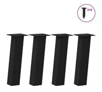 (black, 30 cm (80 mm)) vidaXL Coffee Table Legs 4 pcs Anthracite 30 cm Steel table leg