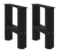 (black, 30 x (30-31) cm/ 1 pcs) vidaXL Coffee Table Legs Desk Legs Metal Furniture Legs Bar Stand DIY Steel
