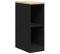 vidaXL Garage Storage Cabinet Black 30x51x85 cm Solid Wood Pine