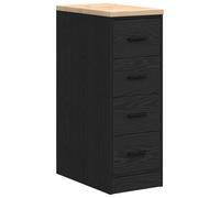 (black, 30 x 51 x 85 cm) vidaXL Garage Storage Cabinet Smoked Oak 30x51x85 cm Solid Wood Pine cabinet