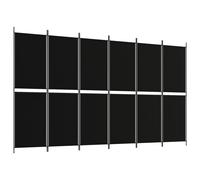 (Black, 300 x 180 cm) vidaXL Room Divider Privacy Screen Paravent Dressing Room Partition Fabric