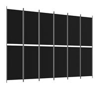 (Black, 300 x 220 cm) vidaXL Room Divider Privacy Screen Paravent Dressing Room Partition Fabric