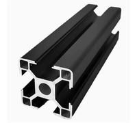 BLACK 3030 T-slot European Anodized Aluminium Profile Extrusion 100mm-1000mm Length Linear Rail 1Pcs(550mm)