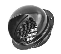 Black 304 Stainless Steel Air Vents for Wall, Hemispherical Grille Ventilation Cover External Extractor, Round Wall Vent Cover for Kitchen Bedroom Bathroom Office(160mm/6.3 inches)