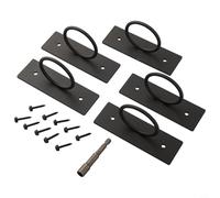 Black 304 Stainless Steel Rope Bracket for Railings Fits 2 Inch Ropes Rust-Proof Deck Cable Holder with Screws for Garden Dock Pier Marine 5 Pack