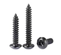 Black 304 Stainless Steel Round Pan Head Self Tapping Torx Screw, 50pcs, M3.9X19mm