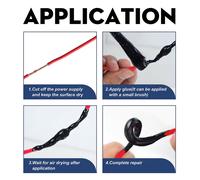 (black, 30ml) 50ml Liquid Electrical Tape, Liquid Insulating Glue High Temperature Flame Retardant Glue, Insulating Electrical Tape Waterproof Flame