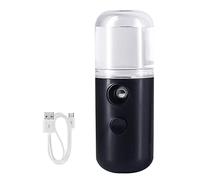 Black 30ml USB Rechargeable Face Mister Spray Bottle, Mini Water Mister for Moisturizing Hydrating Skin Care Makeup