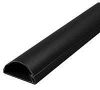 Black 30x15 TV Cable Cover Wire Hide Trunking 90cm x1