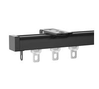 Black 310cm Hidden Aluminum Curtain Track Single Run Concealed Sliding Curtain Rod for Room Divider Modern Interior Design Easy Installation Space Saving Solution